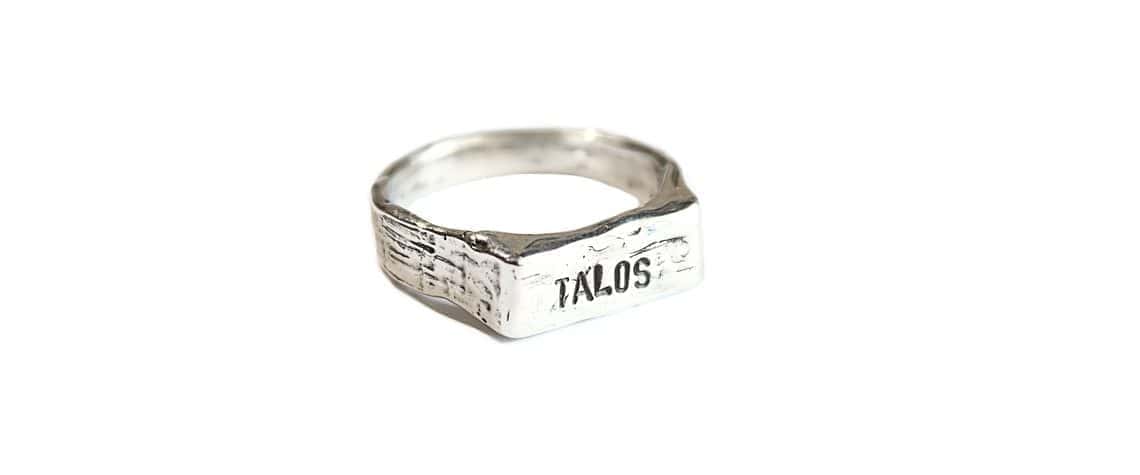 Anello TALOS – Anello in argento 925 personalizzabile con incisione