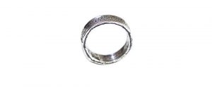 anello Teti, anello in argento 925 martellato e lucidato